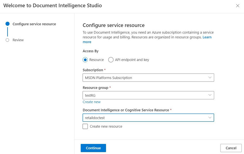 Click continue button